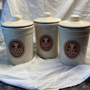 Portagual Canister set tea coffee sugar